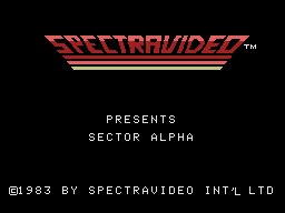 Sector Alpha title screen for Colecovision